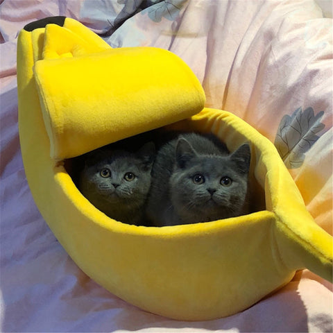 Banana Shape Pet Cat Bed House - Doggylovers